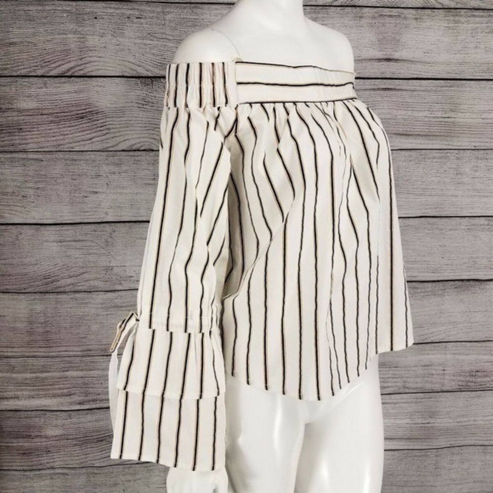 EAM Stylish Off-Shoulder 100% Cotton Top - Size M